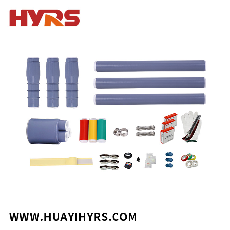 24kV Cold Shrinkable Three Cores Termination Kit untuk Indoor