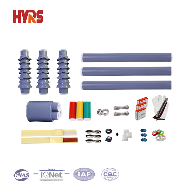 HUAYI 24kV Cold Shrinkable Three Cores Termination Kit untuk Outdoor
